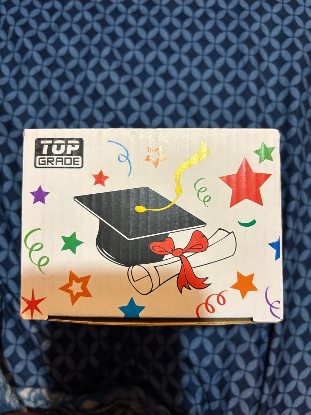 Graduation 'Grad!' Ceramic Mug with Colorful Stars